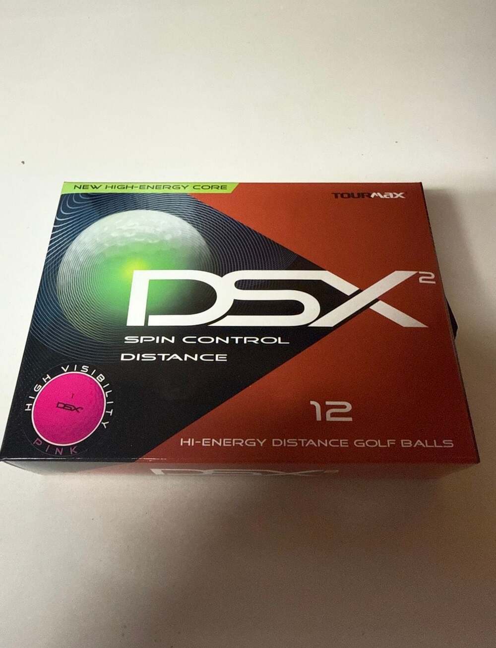 TourMax DSX2 Spin Control Distance High Visibility Pink Golf Balls 12-Pack
